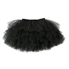 Falda tutú para bebé, 6 capas, tutus 1-8T, Negro, 1-2