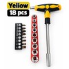 Screwdriver Set with T-Shape Handle, Phillips, Slotted, Hexagon, Plum-Shaped Bits
