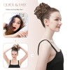 FESHFEN Messy Bun Hair Piece - Large Wavy Curly Elastic