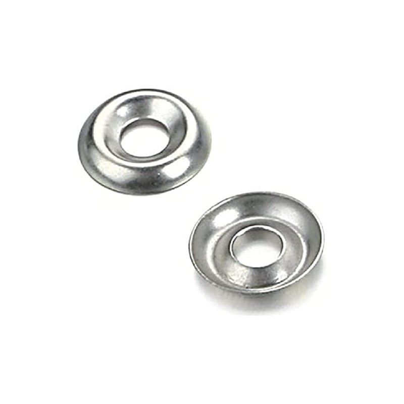 TERF® 100 Pcs Nickel Plated Screw Cup Washer Size No.