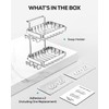 Nieifi Adhesive 2 Tier Bar Soap Holder, Stainless Steel for