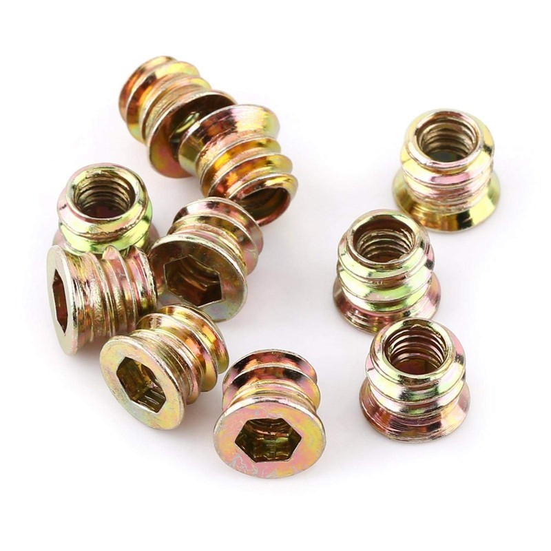 Pack of 20 Threaded Bushing Screws, Drive Nuts, Hexagon Socket