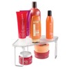 mDesign Plastic/Steel Corner Stackable Rack, Storage Organizer Shelf for Bathroom,