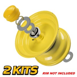 HD Switch (4 Pack) Front Wheel Bearings & Axle Rebuild Kit Replaces AM127303 for John Deere AM127304, AM118315, AM35443, M40514, M123254, R27434, M143338