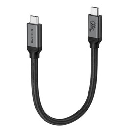 Silkland 80Gbps USB 4 for Thunderbolt 5 Cable 1.6FT, up to 120Gbps Bandwidth for Dual 8K, 240W PD 3.1 Charging, Braided USB C Data Cable Compatible for Thunderbolt 4/5, SSD, MacBook M4 Pro, Dock, eGPU