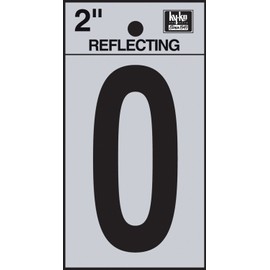 Hy-Ko RV-25/O Vinyl Self-Stick Reflective with Letter O, 2", Black