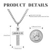 Cross Necklace for Men with Bible Verse, Christian Religious Scripture