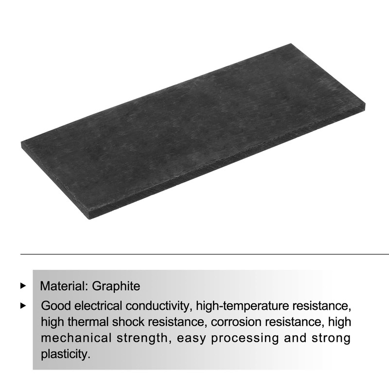 sourcing map Graphite Block Ingot Rectangle Graphite Plate Board 100x40x3mm