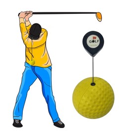 Arttodo Golf Head Positioning Training, Golf Training Aids, Head Stability Balance Trainer, Training Ball with Hat Clip to Keep Consistency - Color: Black