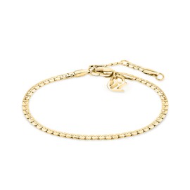 ECHTZEIT The Y-Sleek Stainless Steel Bracelet 21 cm Long, 14 carat gold-plated stainless steel, No Gemstone