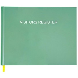Visitors Register Book - Visitor Log Book with 120 Pages, 9" X 7", Green Hardbound Cover, Wedding Reception and Events Reception Supplies