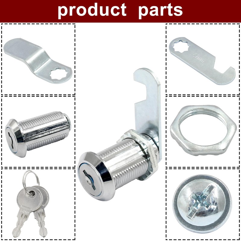 BokWin 1 Pcs Cabinet Cam Lock with Key 1-1/8 Inch