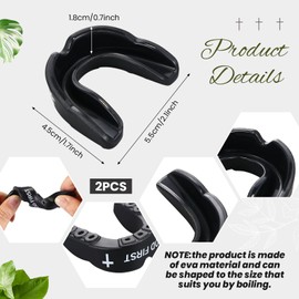 Yaomiao 2 Pcs Cross Football Mouth Guards Christian Teeth Armor Sport Game Guard & Case Religious Mouth Guard Baseball Wrestling Lacrosse Basketball Rugby Boxing Taekwondo(Black & God,Adult)