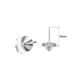 sourcing map Loss Prevention Flat Head Pins for Anti-theft Nail, Tags Compatible, Stainless Steel Thumb Tacks Pins, Pack of 200