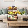 GILLAS 3 Tier Countertop Fruit Basket with 2 Banana Hangers