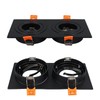 BRENDAXIN Square Black Double-Head GU10 Downlight housing, recessed Spotlight Frame,