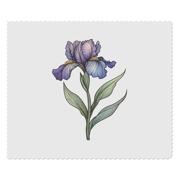 Azeeda 2 x 'Einzelne Irisblüte mit langem Stiel' Mikrofaser-Objektiv- /