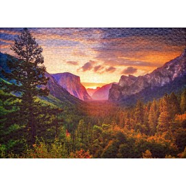 Ulmer Puzzleschmiede - Good Morning Yosemite Jigsaw Puzzle - Atmospheric 1000 Piece Landscape Puzzle - Yosemite Valley, California, USA