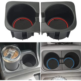AOTEMILK Console Cup Holder Inserts Replacement for Toyota Tacoma 2005 to 2017 TPE Drink Bottle Hold Replace 66991-04012,66992-04012