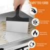 2 Pack Grill Scraper,Heavy Duty Griddle Scraper,Stainless Steel Griddle Scraper