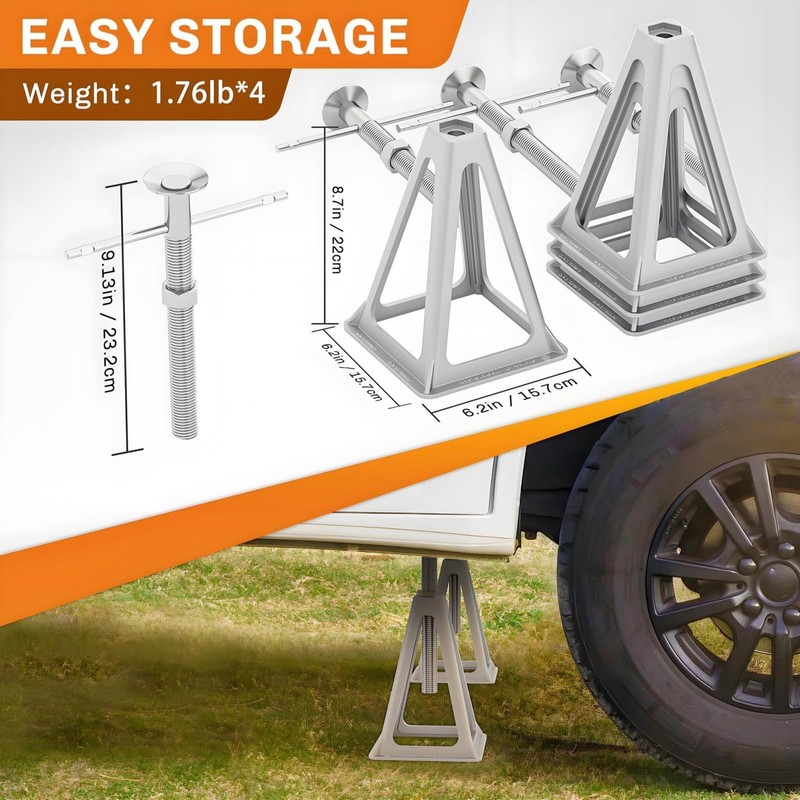 WELLUCK RV Stabilizers Jacks 4 Pack,Screw Jack Stands for RV