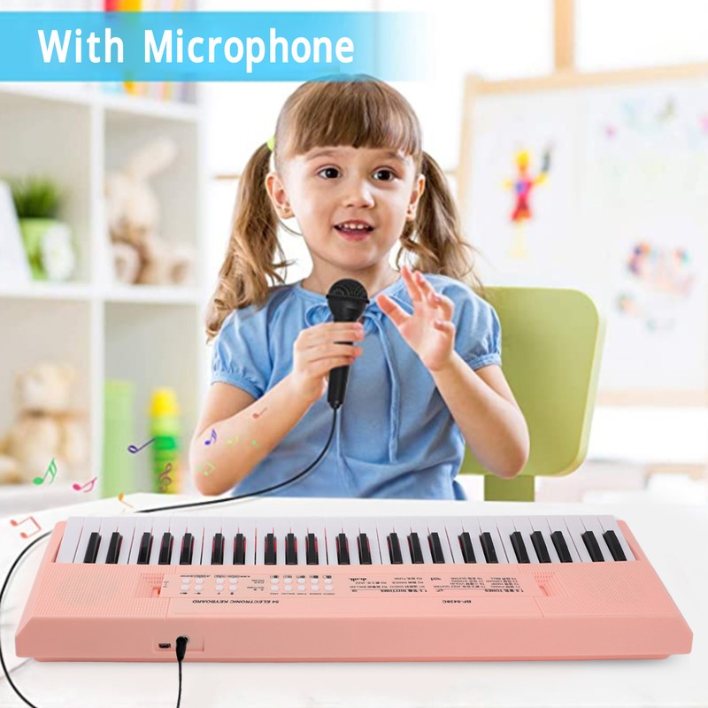 54 Key Keyboard Piano Smoothly Plastic Keyboard Piano Portable Dual