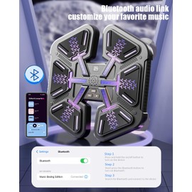 LITTCO 2024 New Upgrade New Smart Music Boxing Machine with Boxing Gloves, Wall-Mounted Exercise Equipment for Home, Kid Teenagers Boys Girls Birthday