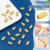 BENECREAT 50Pcs Real 24K Gold Plated Alloy Tube Beads, 12x6.5mm