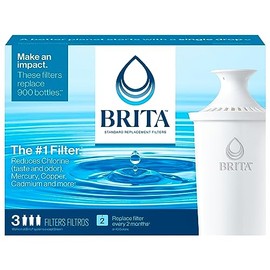 Brita Replacement Filters 3 Count (Advanced) White