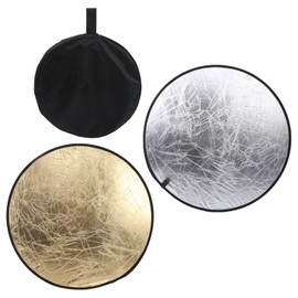 110cm Round Reflector 2 in 1 Collapsible Round Photography Reflector with Portable Bag