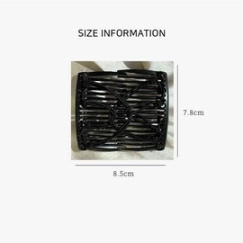 Black Adjustable Magic Hair Clip Combs,Stretchy Double Comb Hair Clip,No Crease Pins Double Slides Combs Women Styling Magic for Women Accessories