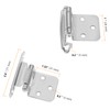 SEUNMUK 40 Pack 1/2 Inch Overlay Cabinet Hinges, Satin Nickel