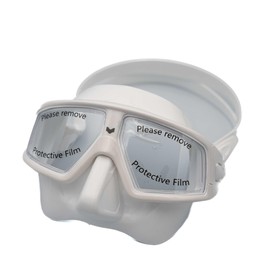 UMMY Freediving Mask Reef Leaf Freediving Skin Diving Snorkel Bare Diving (White)