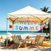 Hello Summer Banner,Summer Party Decorations with Flamingo Pattern Summer Garland