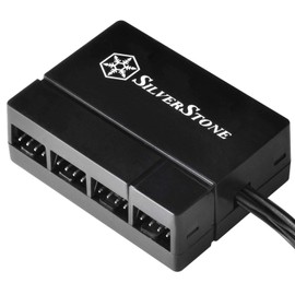 SilverStone Technology SilverStone 8-Port PWM Fan Hub/Splitter for 4-Pin & 3-Pin fans* in Black SST-CPF04-USA (NEWEST VERSION)