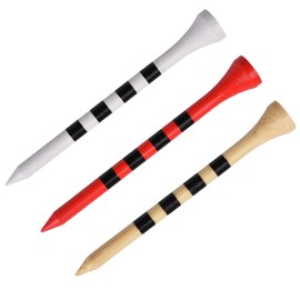 Wooden Golf Tees, Wooden Golf Mark Assorted Golf Tees Set of 100, Lightweight Ball Marker Golf Balls Accessories for Golf Training Golf Competition