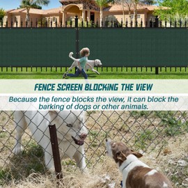 TANG 5FTx20FT Green Fence Privacy Screen Temporary Fence Privacy Screen Windscreen Fence Netting Cover Privacy Blockage Excellent Airflow for Backyard Garden School with Zipties