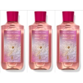 Bath & Body [3 Pack] SHOWER GEL/BODY WASH 10 FL OZ / 295 mL (Packaging may vary) (Full Size, STRAWBERRY SNOWFLAKES)