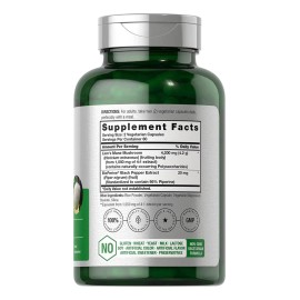 Lions Mane Mushroom 4200 Mg X 120 Caps. - Horbaach Sabor Neutro