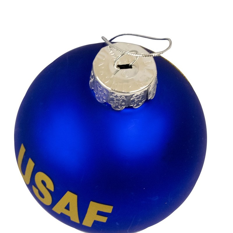 Kurt Adler AF4142 Glass U.S. Air Force Ball Ornament, 80mm