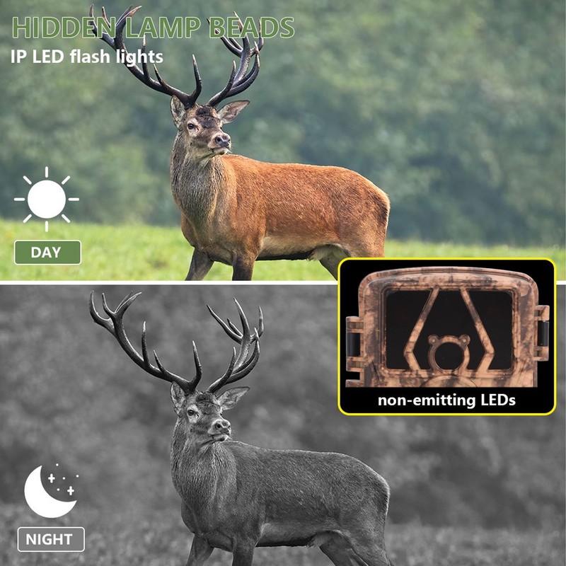 Trail Camera IP66 Waterproof 4K 60MP 0.2s Trigger 120° Wide