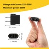 6 Pack European to US Plug Adapter, Travel Small European