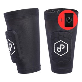 JDP Premium 2-in-1 Shin Pads with Stocking Size S Black
