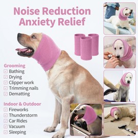 Nanaki Calming Dog Hood - Quiet Ear Wrap & Headband, Anxiety Relief for Fireworks & Noise, Grooming & Drying Pet Ear Protector