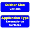 1 x Fog Security Warning Sticker Caution Logo Sign Door