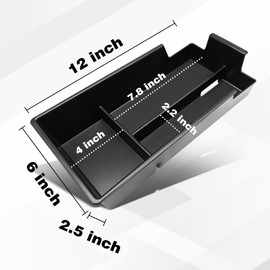 BestEvMod Center Console Organizer Tray Compatible with Chevy Blazer EV 2026 2025 2024 2023 Interior Accessories Armrest Storage Box ABS Material with PVC Trim & Removable Coin Holder (Red)