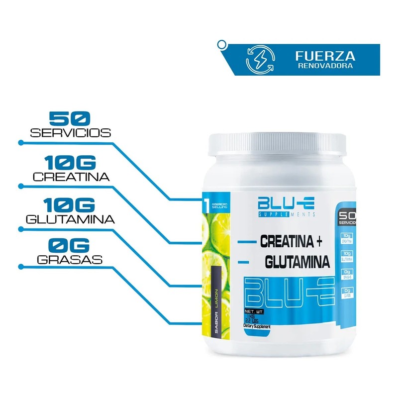 Blu-e Supplements Creatina Glutamina 1kg