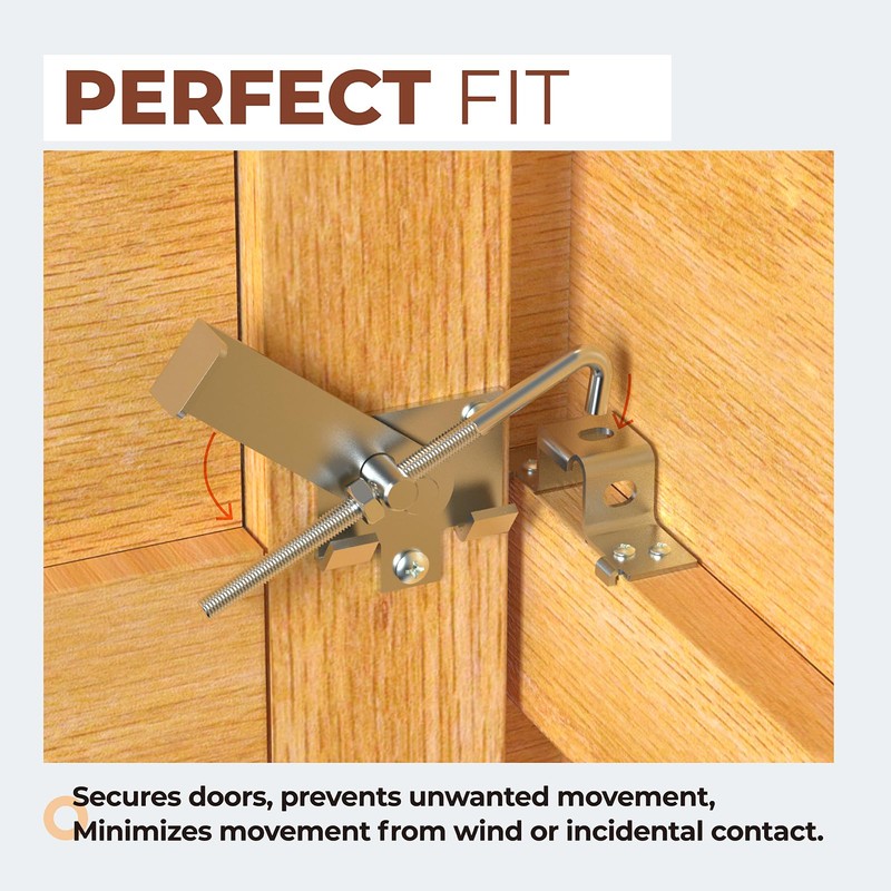 Xinafan Barn Door Jamb Latch, Zink-Plated Barn Sliding Door Hardware