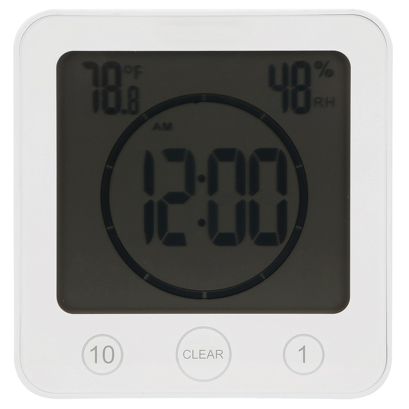 Digital Display Thermometer White Outdoor Garden Waterproof Temperature Meter with