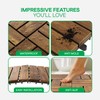 Idzo Interlocking Deck Tiles 9.6 SQFT - 10PCS Waterproof Acacia